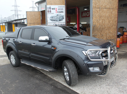 Кенгурятник для Ford Ranger 14-23 с защитой фар фото
