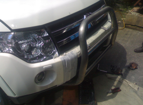 Кенгурятник для Mitsubishi Pajero Vagon 07+ от Tamsan фото