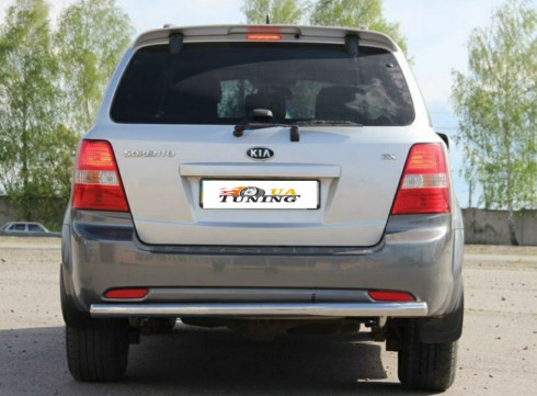 Защита заднего бампера для KIA Sorento 02-09 труба одинарная от Tamsan фото
