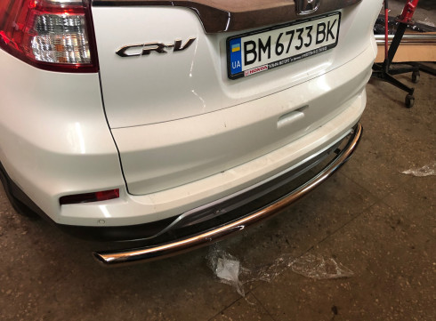 Защита заднего бампера для Honda CRV 13-15  труба одинарная от производителя Tamsan фото