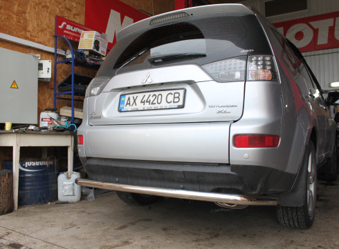 Защита заднего бампера для Mitsubishi Outlander XL 06-10 труба одинарная от Tamsan фото