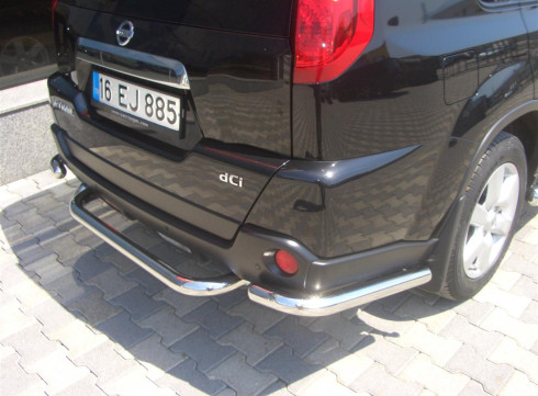 Защита бампера для Nissan X-Trail 2008-2014 Уголки Одинарные фото