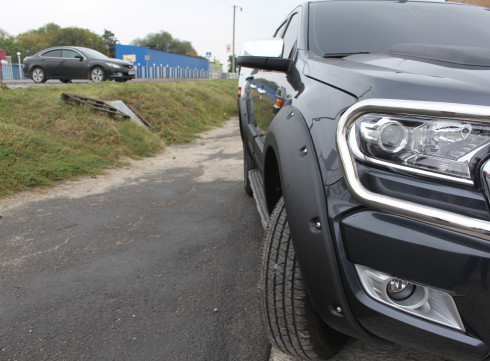 Кенгурятник для Ford Ranger 14-23 с защитой фар фото