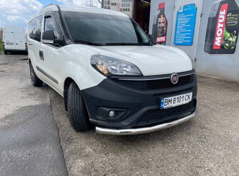 Защита переднего бампера  для Fiat Doblo 19+ труба одинарная фото