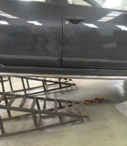 Пороги труба на Renault Dokker  фото