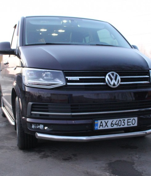 Труба одинарная на Volkswagen T6 (Transporter) фото