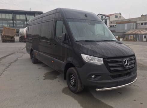 Защита переднего бампера для MERCEDES-BENZ SPRINTER 19+ труба одинарная фото