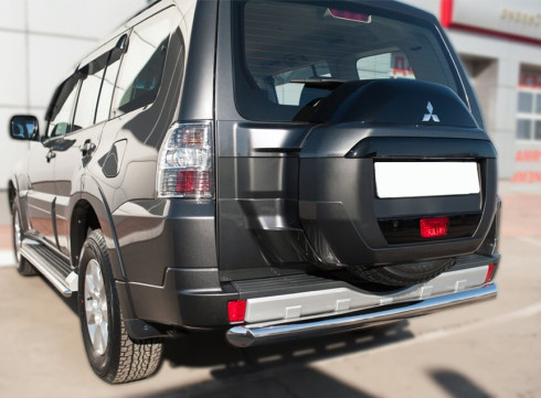 Защита заднего бампера для Mitsubishi Pajero Vagon 07+ труба одинарная от Tamsan фото