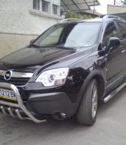 Кенгурятник низкий с грилем на Opel Antara TAMSAN фото