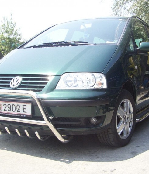 Кенгурятник низкий с грилем на Volkswagen Sharan фото