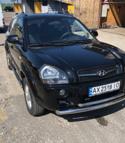 Защита переднего бампера для Hyundai Tucson 04-11 труба двойная от Tamsan фото