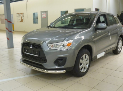 Защита переднего бампера для Mitsubishi ASX 14+ труба одинарная фото
