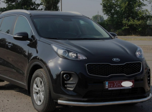 Защита переднего бампера для KIA Sportage 16-22 труба одинарная от Tamsan фото