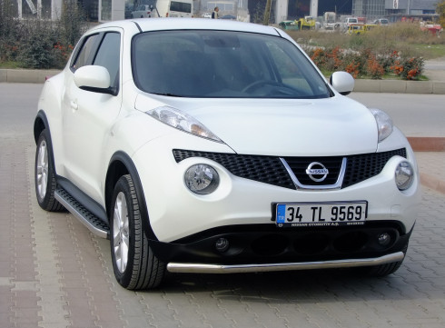 Защита переднего бампера для Nissan Juke 10+ труба одинарная от Tamsan фото