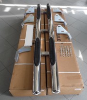 Пороги труба с проступью на Volkswagen Touareg 2010+ фото