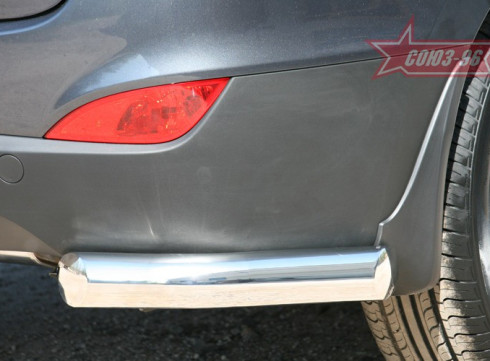 Защита заднего бампера для Hyundai IX-35 10+ Уголки одинарные Tamsan фото