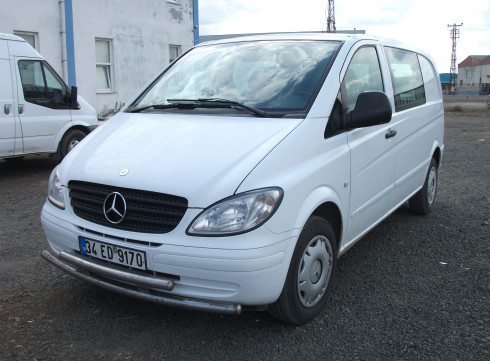 Защита переднего бампера для Mercedes-Benz Vito 03-10 труба двойная от Tamsan фото