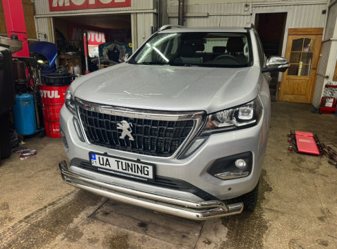 Защита переднего бампера ORJ для Peugeot Landtrek 2021+ фото