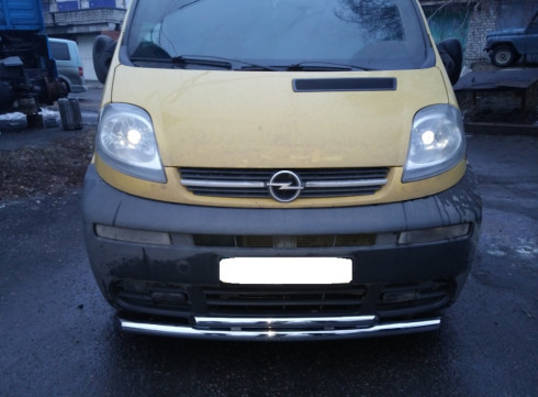 Защита переднего бампера для Nissan Primastar 2002-2015 труба двойная от Tamsan фото