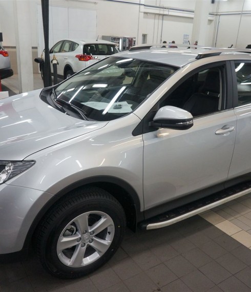 Пороги на Toyota RAV4 TAMSAN алюм. Элегант фото
