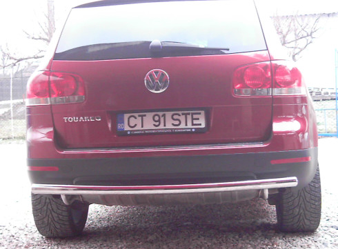 Защита заднего бампера для Volkswagen Touareg 03-18 фото