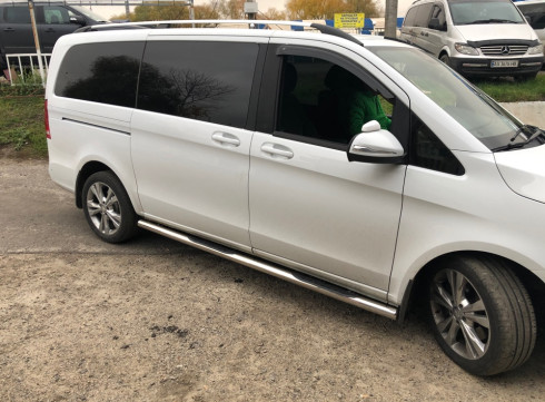 Подножки для MERCEDES-BENZ VITO 14+ порог трубой от Tamsan фото