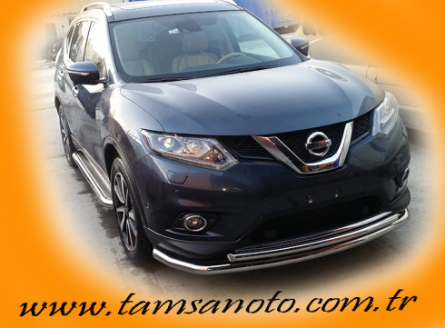 Подножки для Nissan X-Trail 2014-2021 порог листом от Tamsan фото