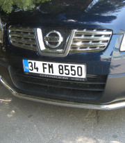 Защита переднего бампера для Nissan Qashqai 2006-2014 труба одинарная от Tamsan фото