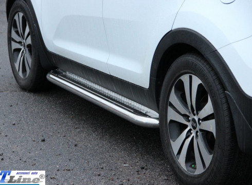 Подножки для KIA Sportege 10-15 порог листом от Tamsan фото