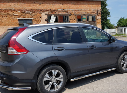 Подножки для Honda CRV 15+ порог труба от производителя Tamsan фото