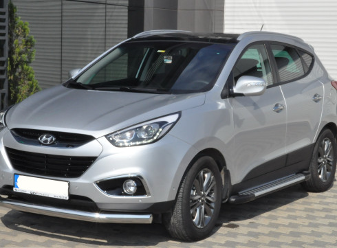 Защита переднего бампера для Hyundai IX-35 10+ труба одинарная Tamsan фото