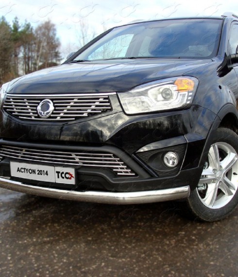 Труба одинарная на SsangYong Korando нерж. фото